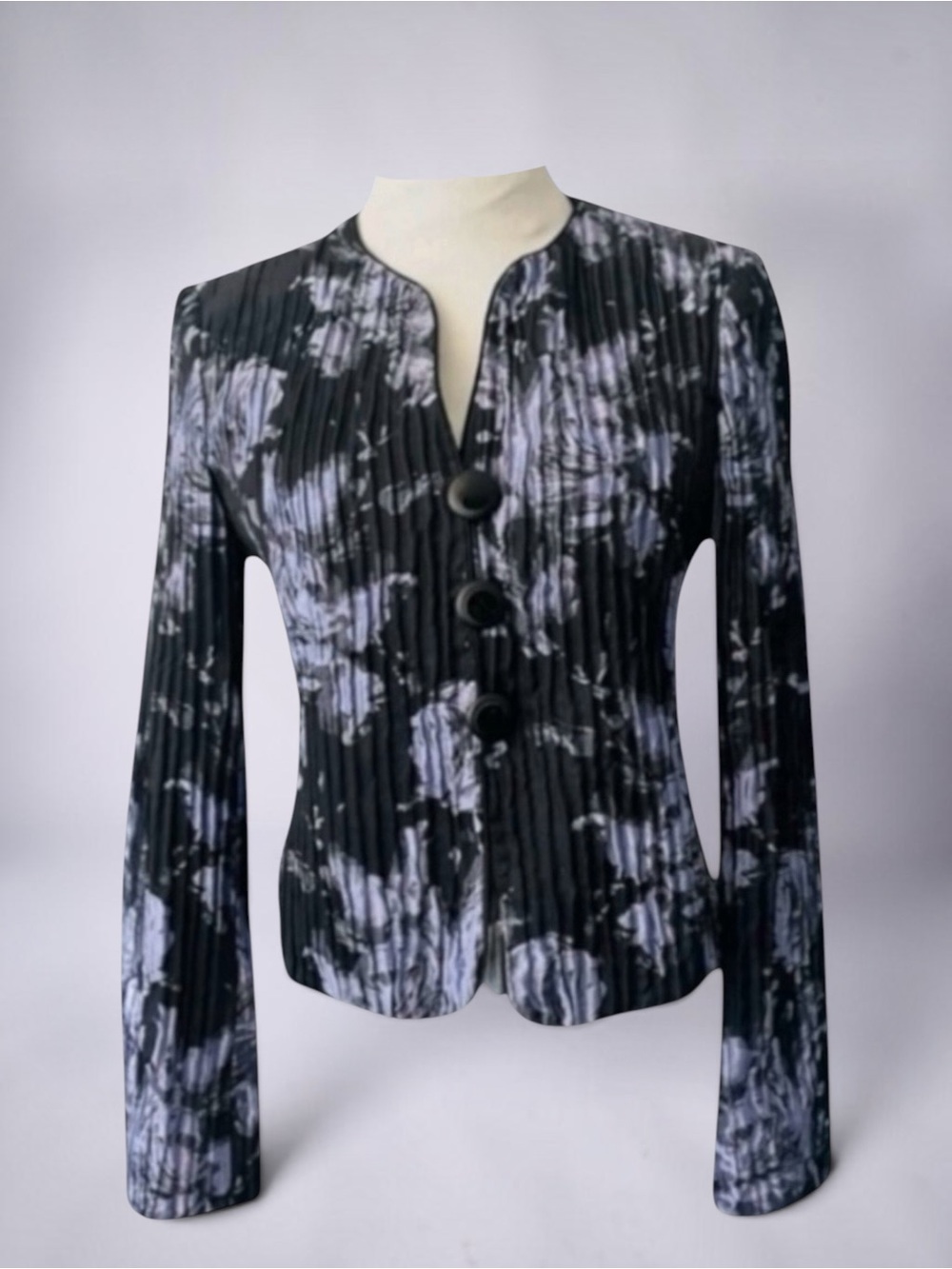 ARMANI COLLEZIONI 3 BUTTON SILK PLEATED EVENING JACKET